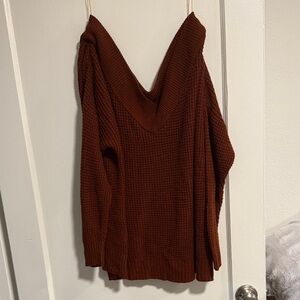 Chic Off-the-Shoulder Knit Sweater